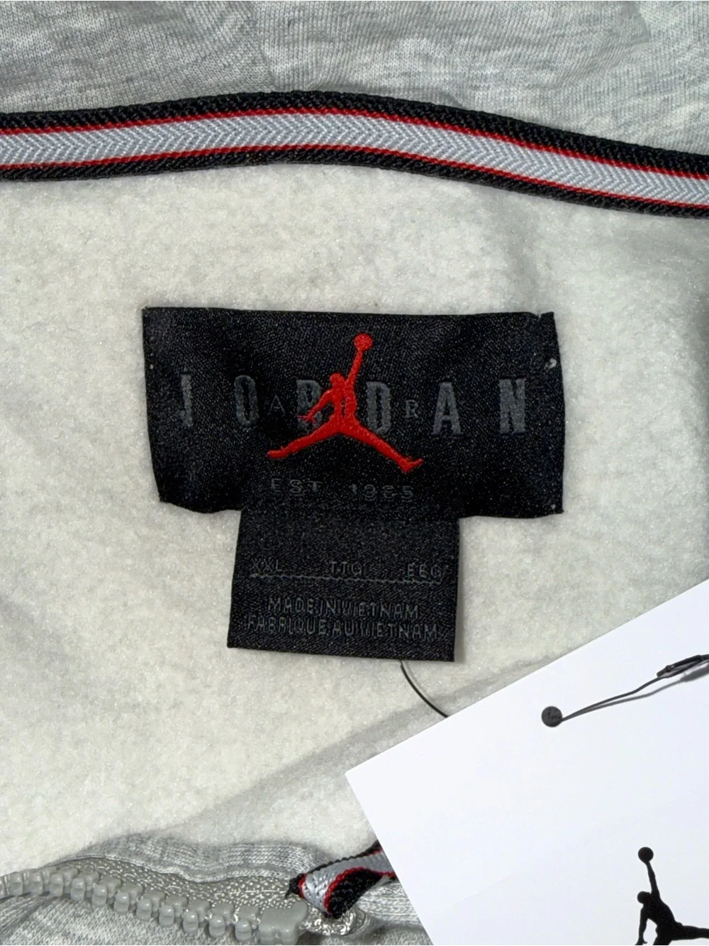 Air Jordan Brooklyn Fleece Full Zip Hoodie Size XXL new with tags gray